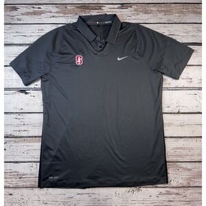 Nike Tiger Woods Collection Stanford Cardinal Polo Shirt Stretch Men's Vented Lg